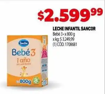 Makro Leche infantil sancor oferta