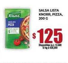 Cooperativa Obrera Salsa lista knorr pizza oferta