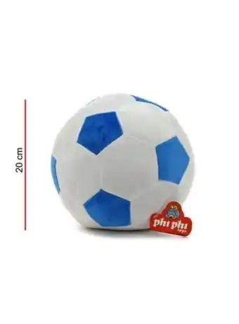 El Mundo del Juguete Peluche pelota de futbol 20 cm celeste oferta
