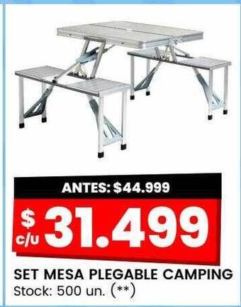 Changomas Set mesa plegable camping oferta