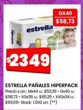 Changomas Estrella pañales hiperpack oferta