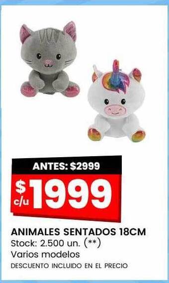 Changomas Animales sentados 18cm oferta