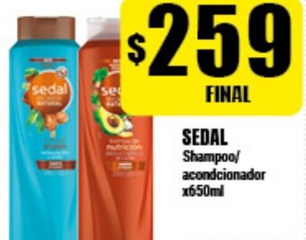 Supermayorista Vital Sedal Shampoo/acondicionador x650ml oferta