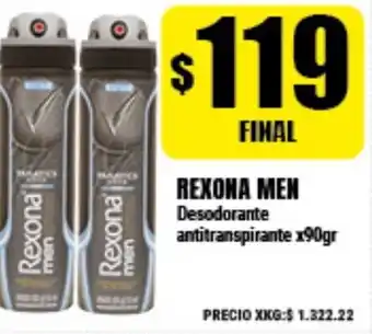 Supermayorista Vital Rexona Men Desodorante antitranspirante x90gr oferta