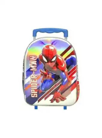 El Mundo del Juguete Mochila escolar carro 12" spiderman white line oferta
