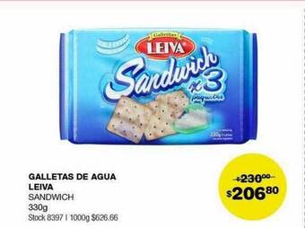 Atomo Conviene Galletas de agua leiva sandwich oferta