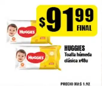 Supermayorista Vital Huggies Toalla húmeda clásica x48u oferta