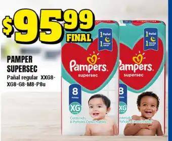 Supermayorista Vital Pamper Supersec Pañal regular XXG8-XG8-G8-M8-P8u oferta