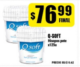 Supermayorista Vital Q-Soft Hisopos pote x125u oferta