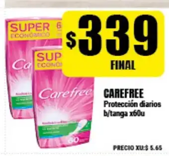 Supermayorista Vital Carefree Protección diarios b/tanga x60u oferta