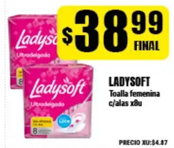 Supermayorista Vital Ladysoft Toalla femenina c/alas x8u oferta