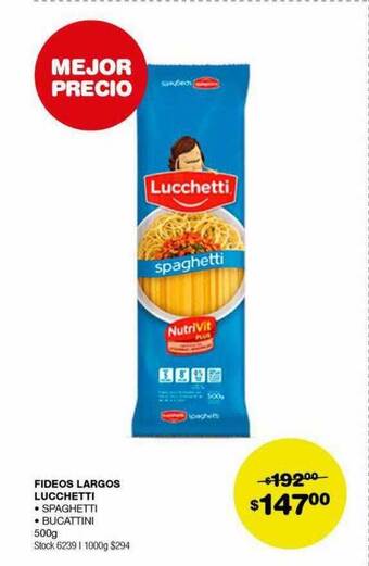 Atomo Conviene Fideos largos lucchetti oferta
