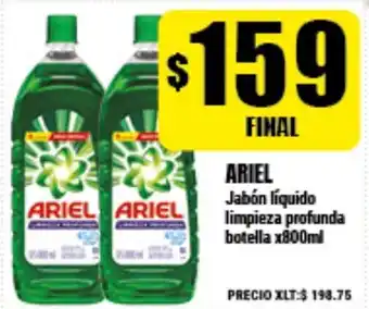 Supermayorista Vital Ariel Jabón Líquido limpieza Profunda botella x800ml oferta