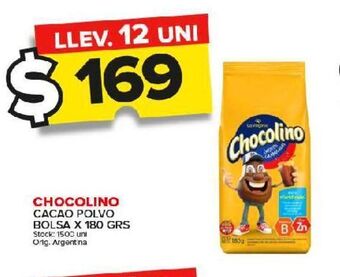 Carrefour Maxi Cacao en polvo chocolino x 180g oferta