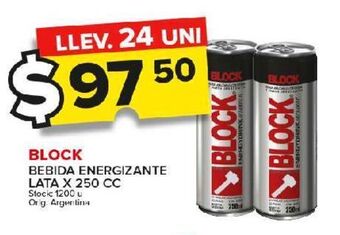 Carrefour Maxi Bebida energética block lata x 250cc oferta