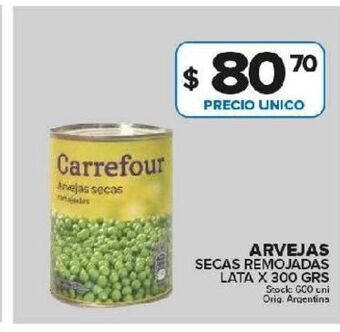 Carrefour Maxi Arvejas secas remojadas carrefour lata 300g oferta