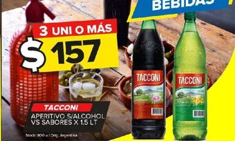Carrefour Maxi Aperitivo tacconi s/alcohol vs sabores x 1,5l oferta
