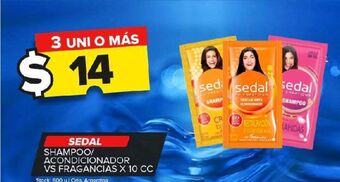Carrefour Maxi Shampoo/acondicionador sedal x 10cc oferta