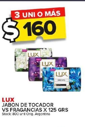 Carrefour Maxi Jabón de tocador lux vs fragancias x 125g oferta