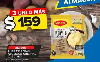 Carrefour Maxi Puré de papas maggi cremoso original x 125g oferta