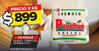 Carrefour Maxi Queso cremoso puyehué horma x kg oferta