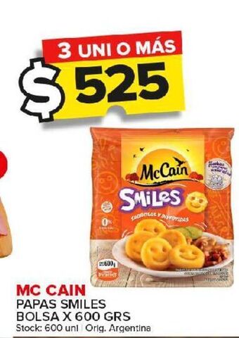 Carrefour Maxi Papas smiles mc cain x 600g oferta