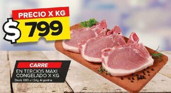 Carrefour Maxi Carré en tercios maxi congelado x kg oferta