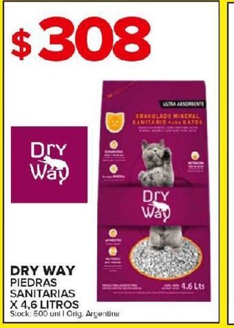 Carrefour Maxi Piedras sanitarias dry way x 4,6l oferta