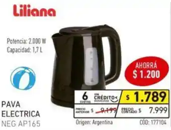Musimundo Liliana Pava Electrica 1.7L oferta