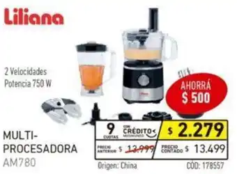 Musimundo Liliana Multi-Procesadora 750W oferta