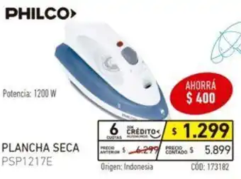 Musimundo Philco Plancha Seca 1200W oferta