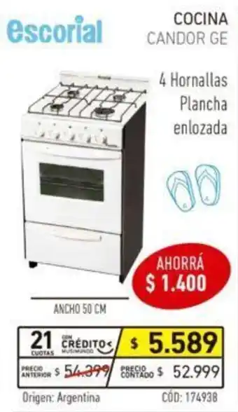 Musimundo Escorial Cocina Candor GE oferta