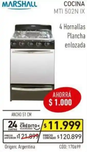 Musimundo Marshall Cocina MTI 502N IX oferta