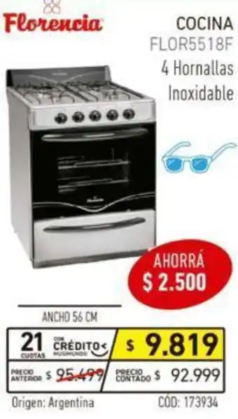 Musimundo Florencia Cocina FLOR55 18F oferta