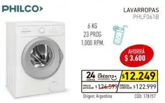 Musimundo Philco Lavarropas PHLF061B - 6kg oferta