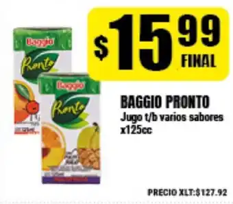 Supermayorista Vital Baggio Pronto Jugo t/b varios sabores x125cc oferta