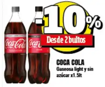 Supermayorista Vital Coca Cola Gaseosa light y sin azúcar x1.5lt oferta