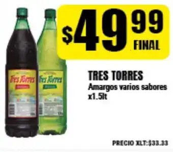 Supermayorista Vital Tres Torres Amargos varios sabores x1.5lt oferta