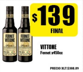 Supermayorista Vital Vittone Fernet x450cc oferta