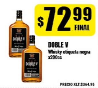 Supermayorista Vital Doble V Whisky etiqueta negra x200cc oferta