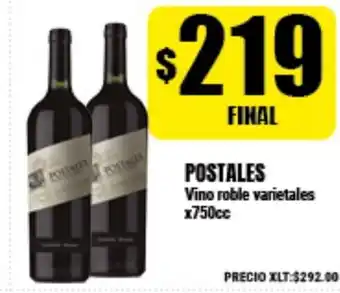 Supermayorista Vital Postales Vino roble varietales x750cc oferta