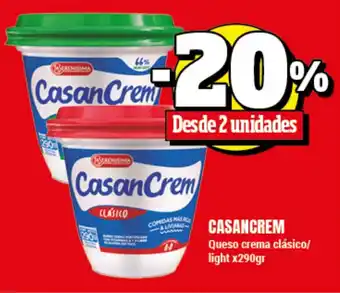 Supermayorista Vital Casancrem Queso crema clásico/light x 290gr oferta
