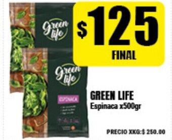 Supermayorista Vital Green Life Espinaca x500gr oferta