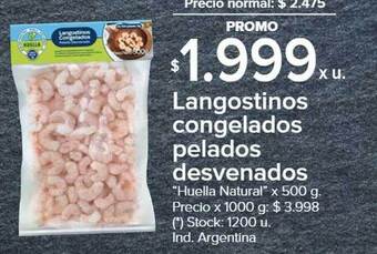 Carrefour Langostinos congelados pelados desvenados oferta