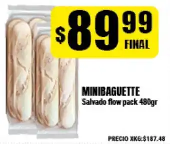 Supermayorista Vital Minibaguette Salvado flow pack 480gr oferta