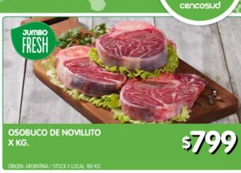 Jumbo Osobuco de novillito oferta
