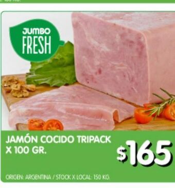 Jumbo Jamón cocido tripack oferta