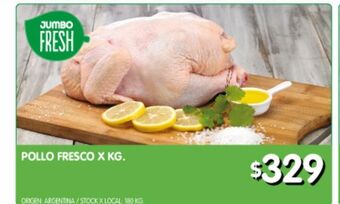 Jumbo Pollo fresco x kg oferta