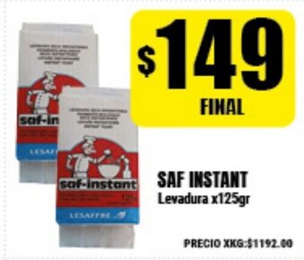 Supermayorista Vital Saf Instant Levadura x125gr oferta
