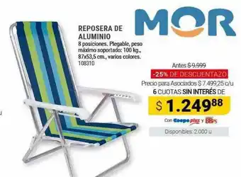 Reposera de aluminio